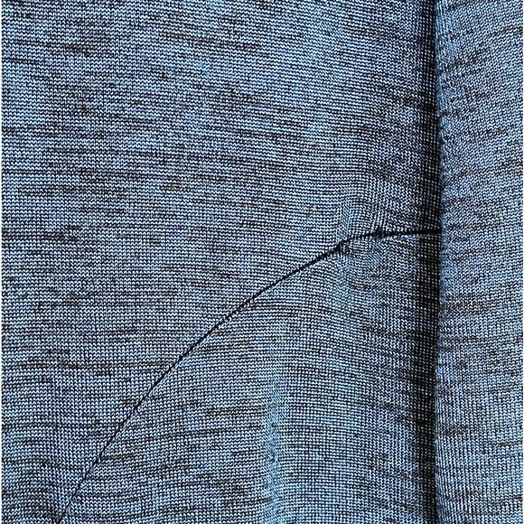 Sparrow Stretchy Jersey Knit Mixed Media Long Sleeve Maxi Dress Size L Blue - Picture 10 of 10